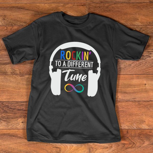 autism rockin to a different tune t-shirt