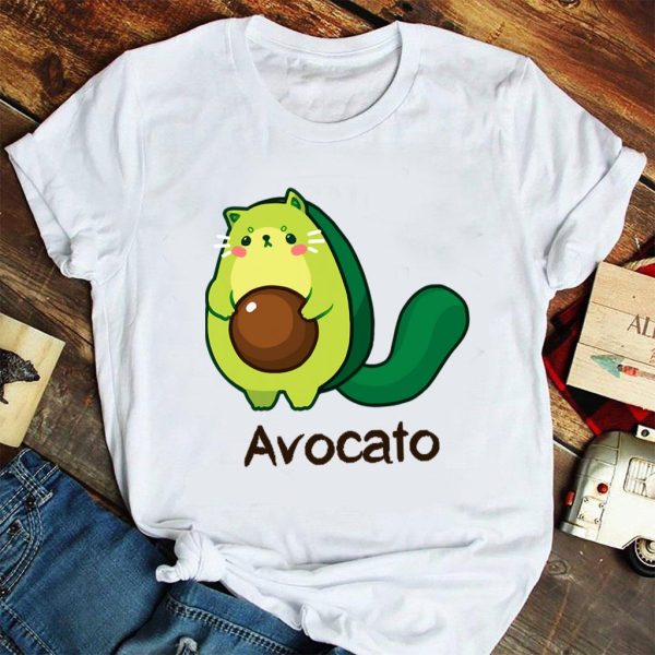avocato avocado cat avogato kitten kitty whiskers cute funny t-shirt