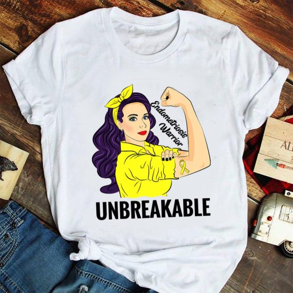 endometriosis warrior unbreakable t-shirt