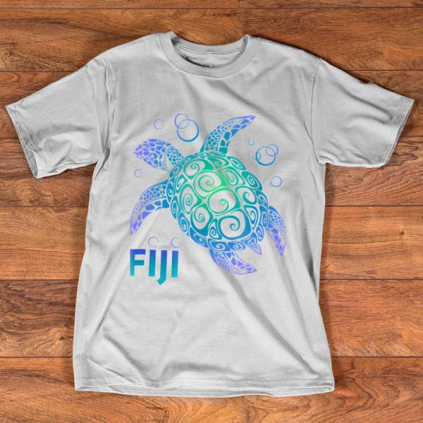 fiji polynesian style tribal turtle t-shirt
