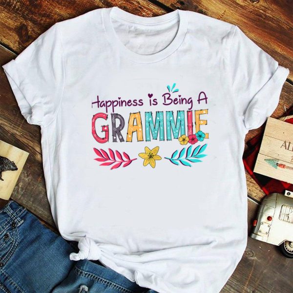happiness is being a grammie mother's day grandma t-shirt