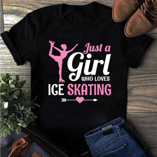 just a girl who loves ice skating t-shirt