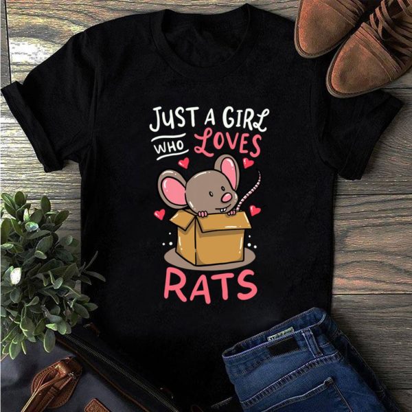 just a girl who loves rats funny cute pet t-shirt