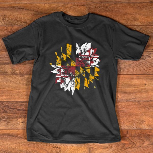 sunflower maryland flag t-shirt