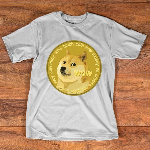 very currency much coin funny dogecoin t-shirt