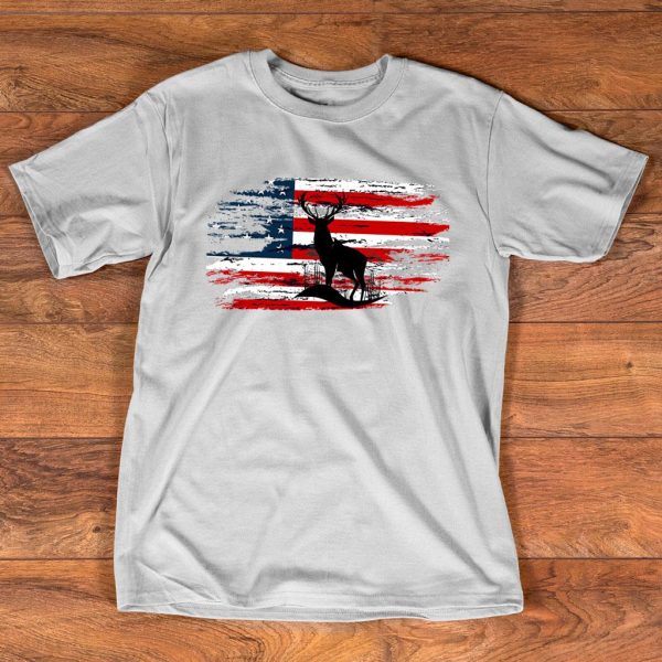 american deer hunter patriotic t shirt