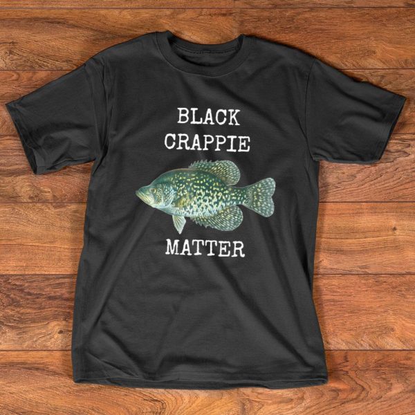 black crappie matter crappie fishing t-shirt