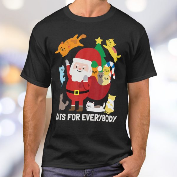 cats for everybody christmas t shirt