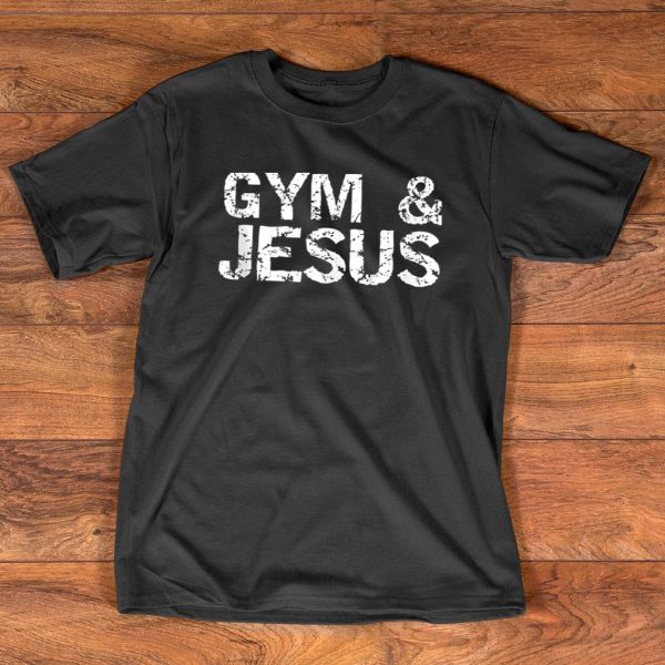 christian workout gym and jesus t shirt