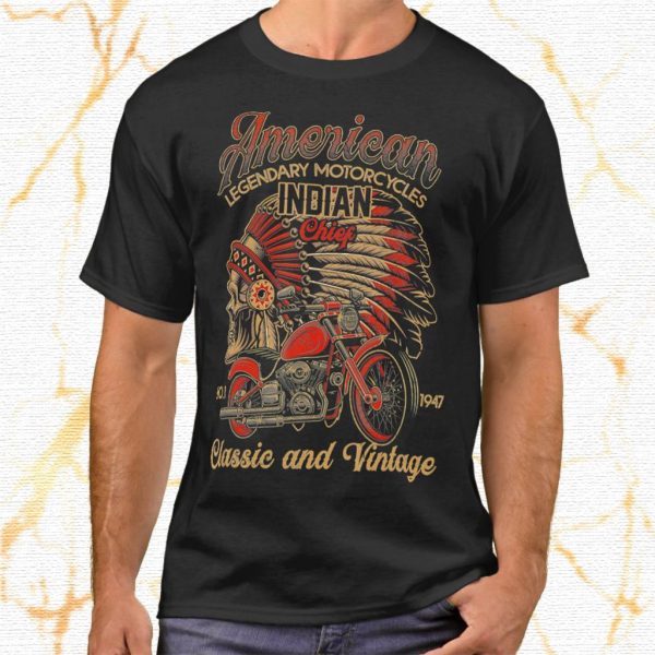 classic and vintage american indian t shirt