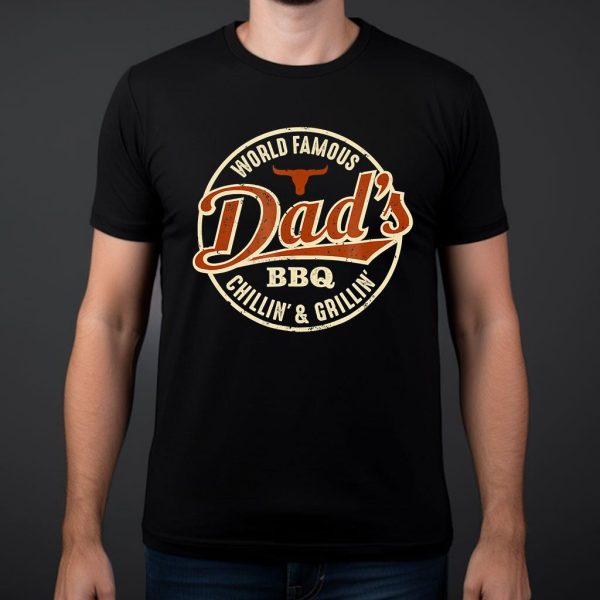 dad's bbq chilling and grilling t shirt
