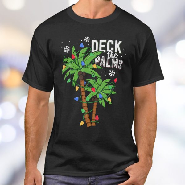 deck the palms christmas t shirt