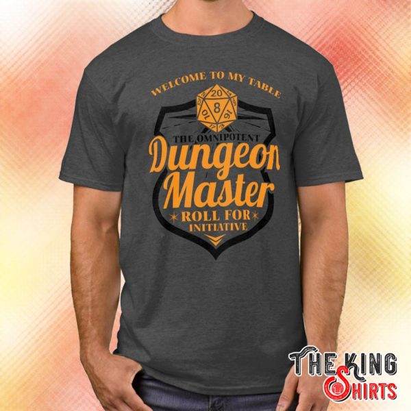 dungeon master gamer rpg dice fun t shirt
