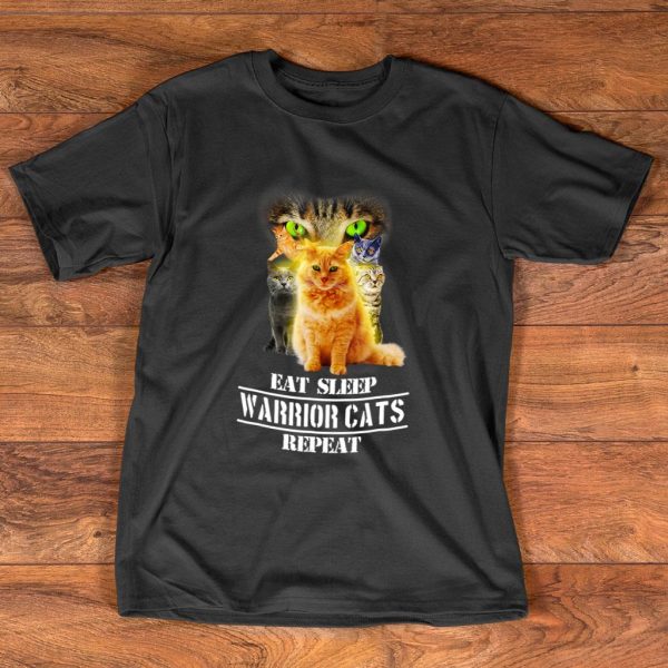 eat sleep warrior cats repeat t shirt