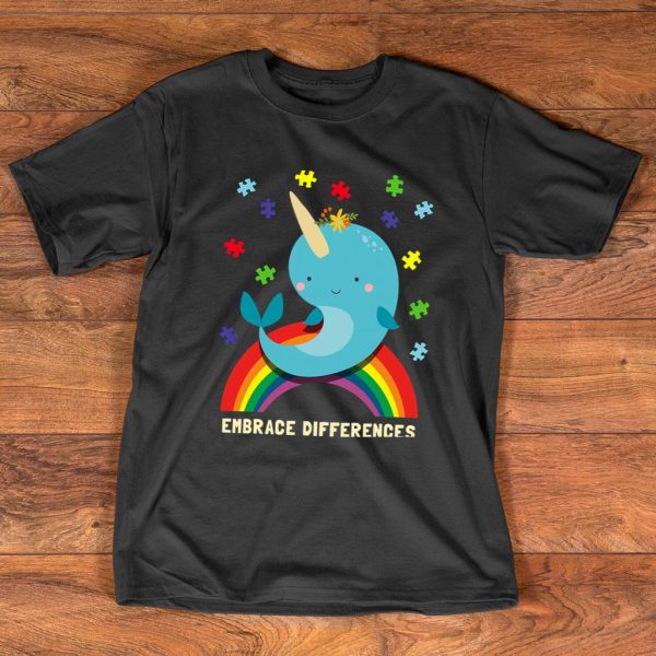 embrace differences autism awareness t shirt
