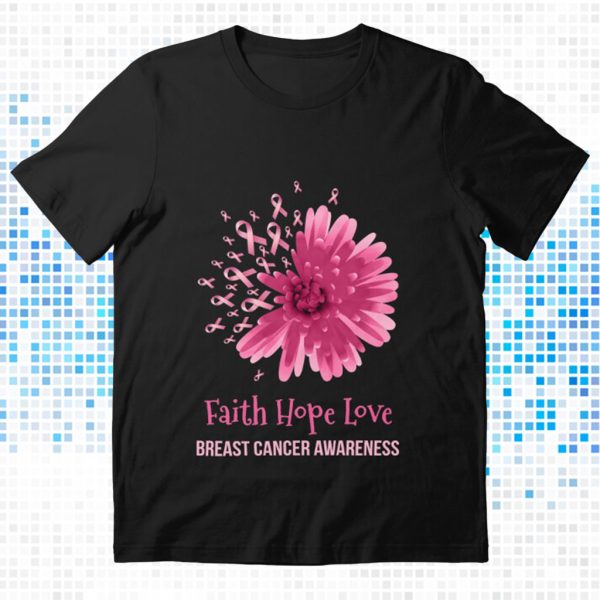 faith hope love breast cancer awareness t shirt