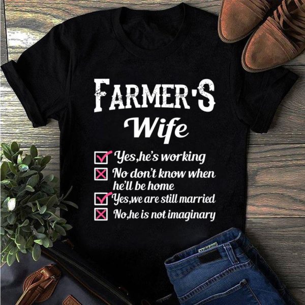 farmer's wife checklist funny t-shirt