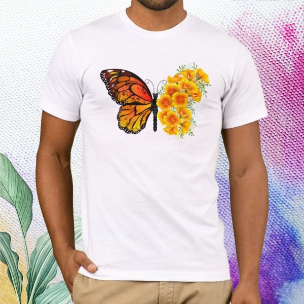 flower butterfly t shirt