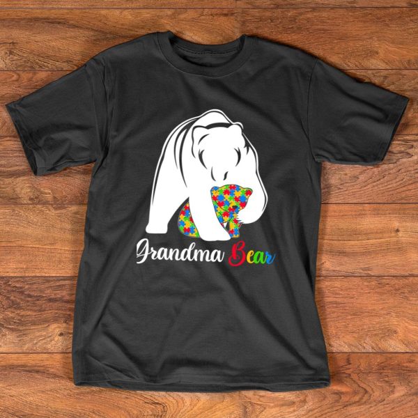 grandma bear autism awareness t shirt