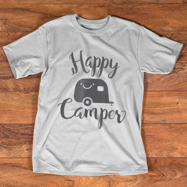 happy camper funny camping vintage t shirt