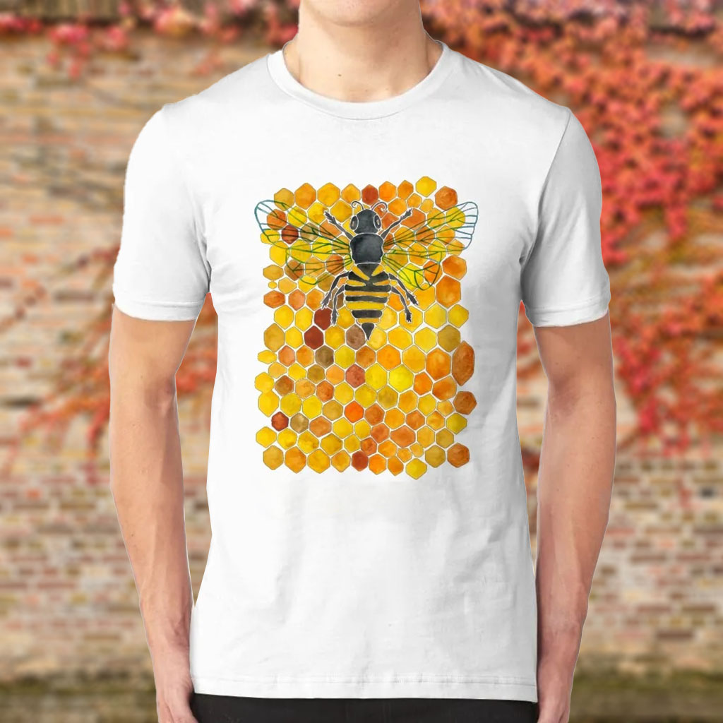 Honeycomb Bees Insect T Shirt For Unisex With Bee - TheKingShirtS