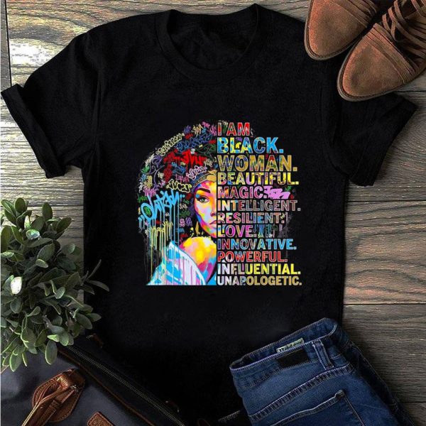 i am black woman strong black queen t-shirt