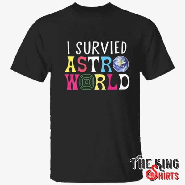 i survived astroworld shirt colorful text