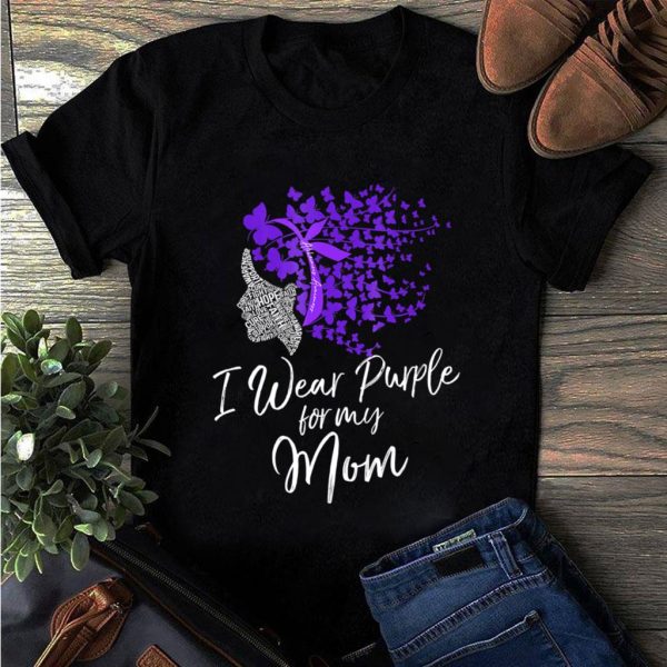 i wear purple for my mom t-shirt