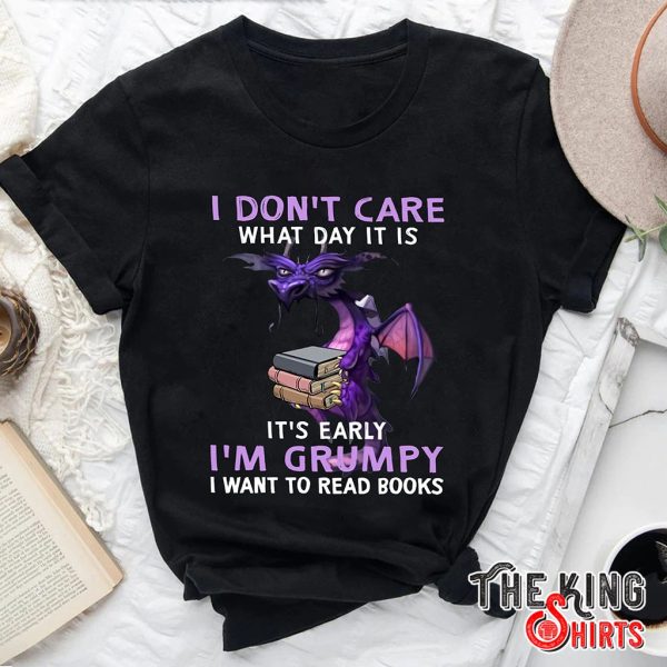i'm grumpy i want to read books t-shirt