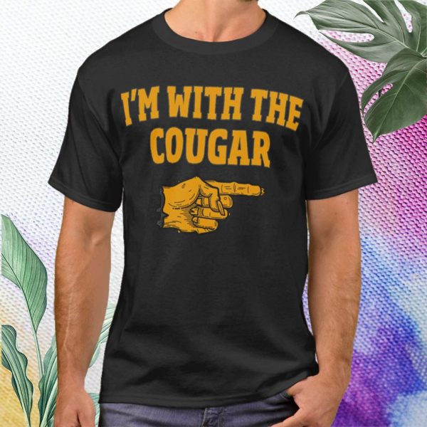 i'm with the cougar halloween t shirt