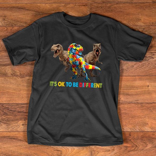 it's ok to be different autism awareness t shirt