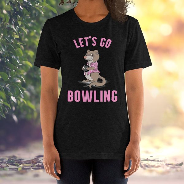 let's go bowling cute rat t shirt