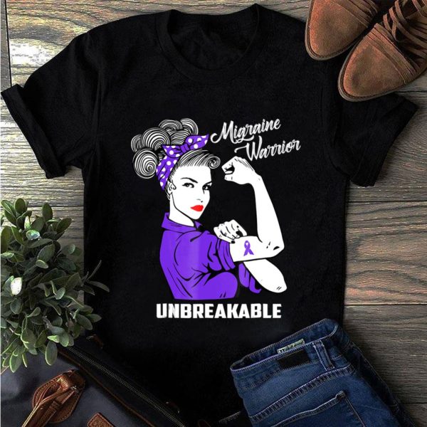 migraine warrior unbreakable awareness t-shirt