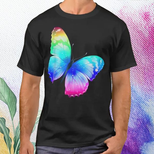 monarch butterfly rainbow t shirt