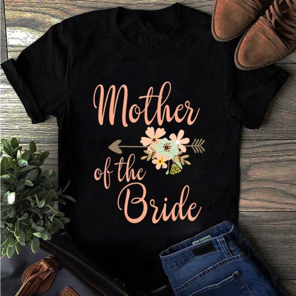 mother of the bride - wedding party - pretty floral t-shirt