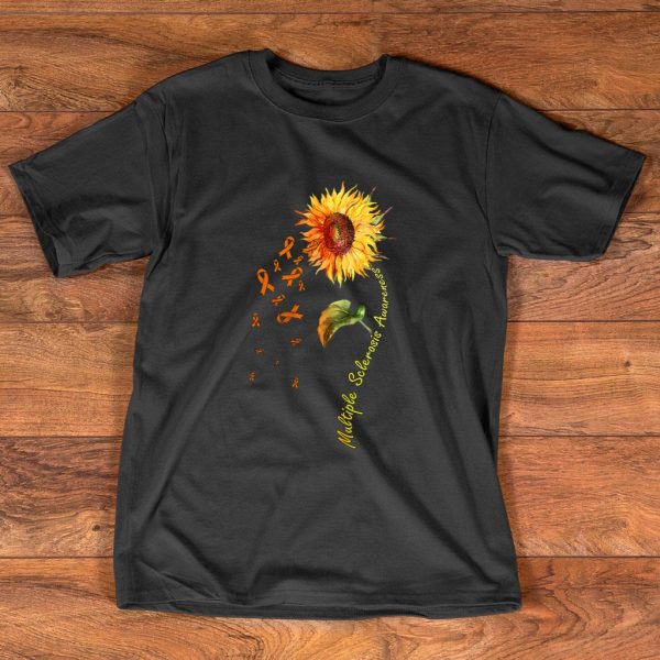 multiple sclerosis awareness sunflower ms awareness t-shirt