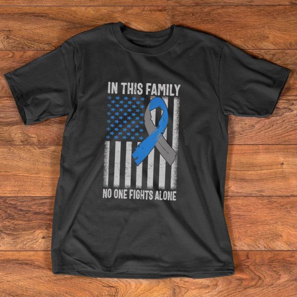 no one fights alone diabetes type 1 t shirt