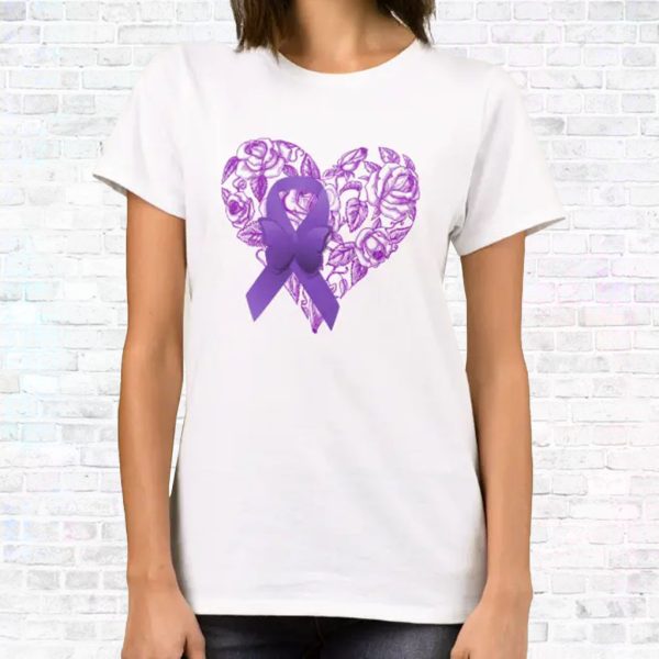 purple awareness ribbon t shirt