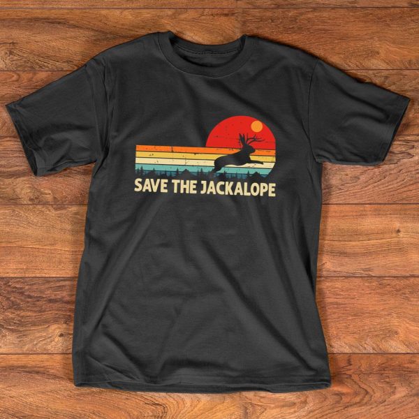 retro vintage save the jackalope t shirt