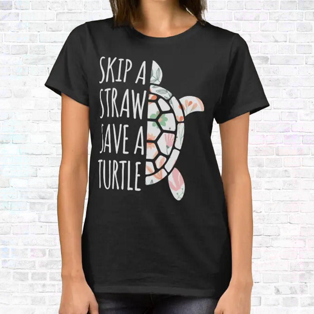 Skip the Straw Turtle Tee