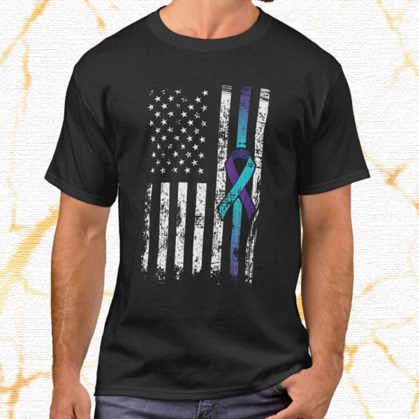 suicide prevention awareness t shirt ribbon