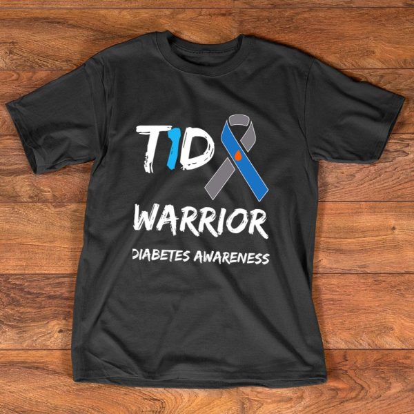 t1d warrior diabetes awareness t shirt