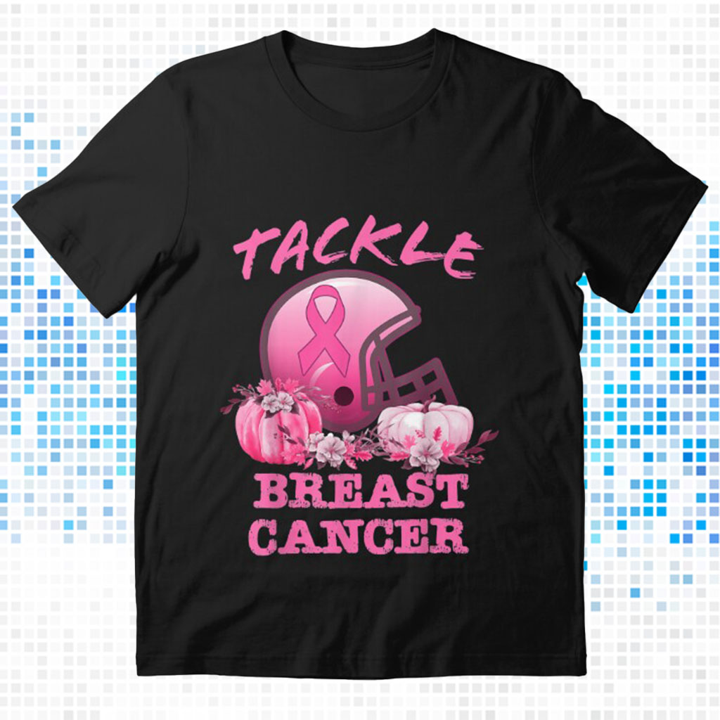 Tackle Breast Cancer Awareness T Shirt For Unisex With Pink Text Thekingshirts 3478