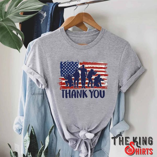 thank you veterans day and american flag t-shirt