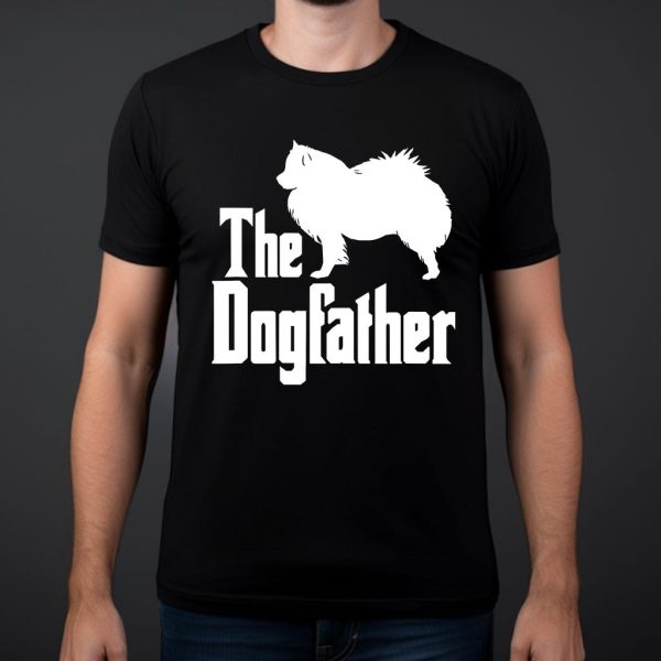 the dogfather t shirt american eskimo dog silhouette