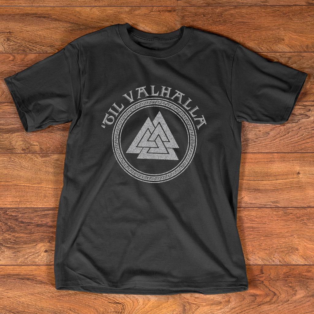 Til Valhalla Nordic Viking Warrior T Shirt For With Text - TheKingShirtS