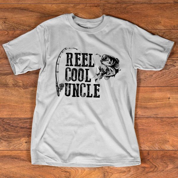 uncle fishing reel cool uncle funny t-shirt