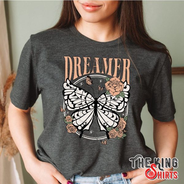 vintage dreamer cute butterfly t-shirt