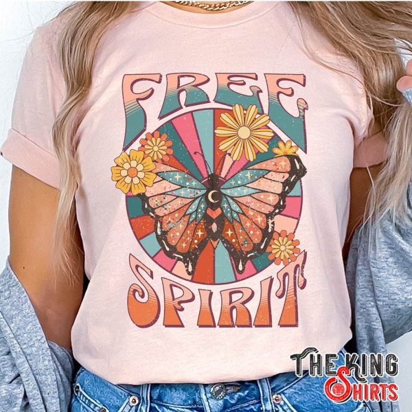 vintage retro free spirit hippie t-shirt