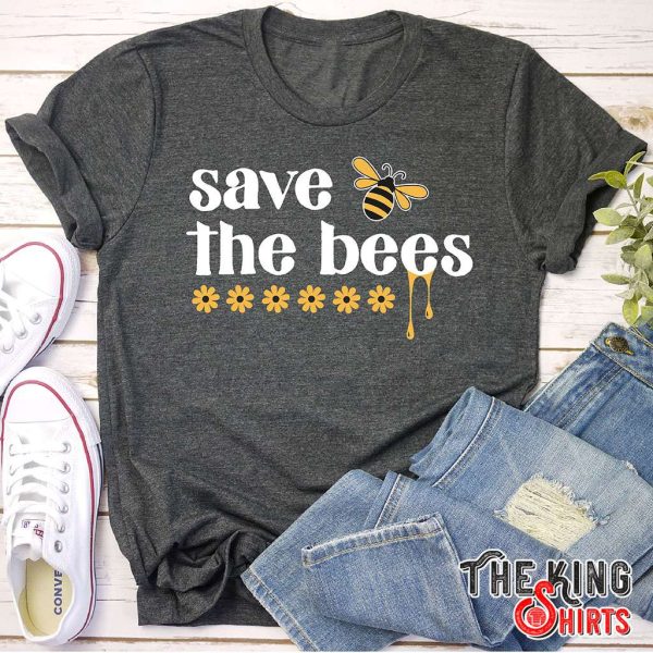 vintage save the bees with honey bees t-shirt